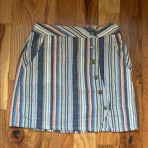 Altar’d State Multi-Colored Button Down Skirt